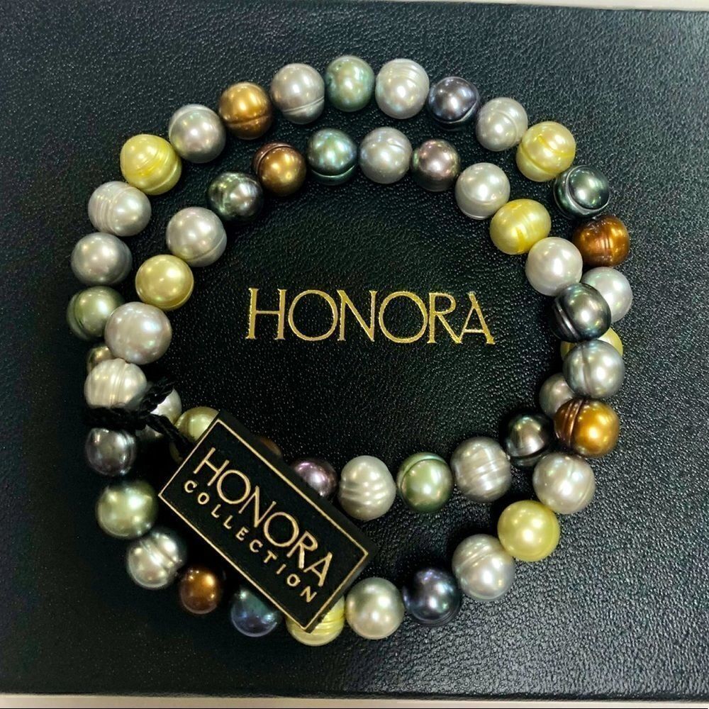 2-Honora Multi Colored Stretchy Bracelets "Dark Multi Collection" NWTS! - Picture 2 of 6